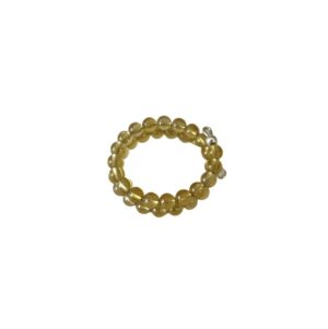 A ring made of small golden beads arranged in a circle.